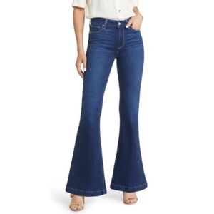 Paige - Genevieve High Waist Flare Jeans In Dream Weaver